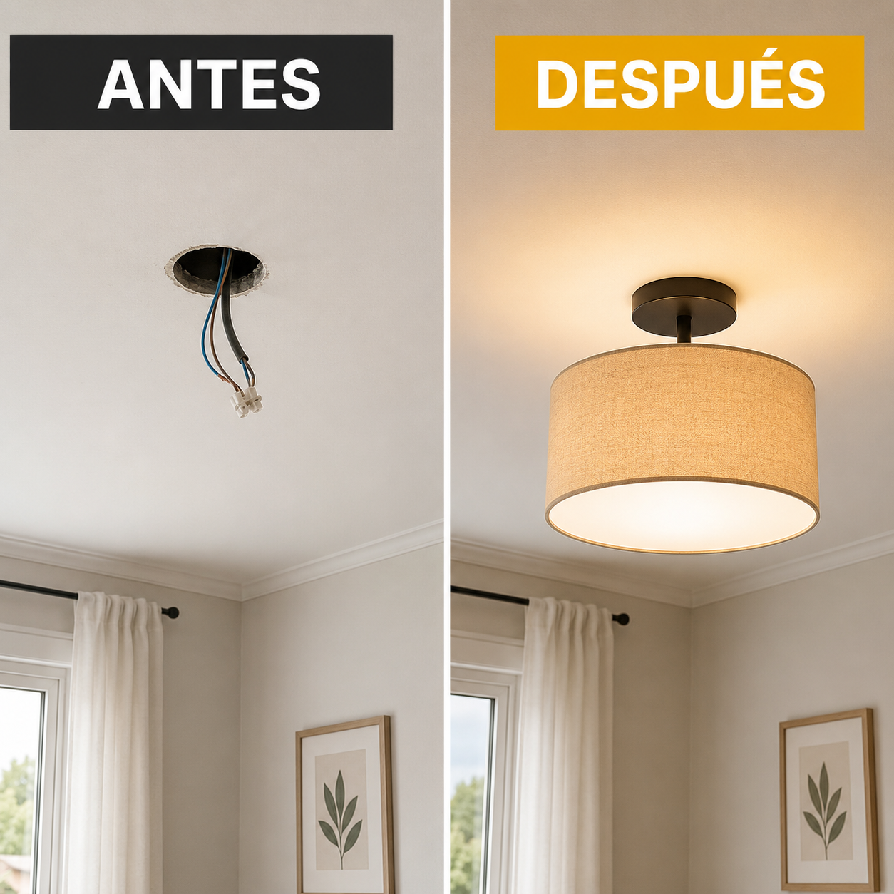 Antes y después de instalar la tarima flotante
